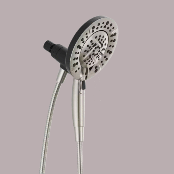 In2ition Two-in-One 5-Spray Patterns 6.63 in. Wall Mount Dual Shower Heads in Brushed Nickel